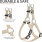 PUPTECK No Pull Dog Harness Soft Adjustable Basic Nylon Step in Puppy Vest Outdoor Walking with ID Tag, Reflecive Beige, S