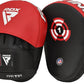 RDX Boxing Pads Focus Mitts, Maya Hide Leather Curved Hook and Jab Target Hand Pads, Great for MMA, Kickboxing, Martial Arts, Muay Thai, Karate Training, Padded Punching, Coaching Strike Shield