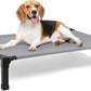 Heeyoo Elevated Dog Bed, Cooling Raised Pet Cot with Chew Proof Washable Breathable Mesh and Metal Frame, Portable Dog Cot Bed with No-Slip Feet for Outdoor or Indoor Use