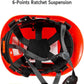 Forestry Safety Helmet with Build-in Visor Mesh Face Shield Ear Muffs 4 in 1 Chainsaw Safety Hard Hats