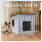 DRATO Dog House Indoor and Outdoor with Weatherproof Roof Removable Floors for Small to Middle Sized Dogs Easy to Assemble (Gray, 24.65 * 21.5 * 22.21)