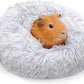 Paw Inspired Furr-O Burrowing Pet Bed with Zip-On Spandex and Fleece Bottoms for Guinea Pigs and Other Small Animals, Cozy Carrier, Hideout Enrichment Toy, Cage Accessories (Light Gray)