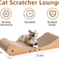 Nekosan Cat Scratcher Cardboard Bed, 27.5" Extra Large Cat Scratch Sofa Bed, Cat Scratcher Lounge Bed for Indoor Cats, 27.5 x 10 Inches Cat Couch Bed - Scratching Board