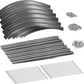 Land Guard 8×2×1.5ft Galvanized Raised Garden Bed Kit, Raised Garden Boxes Outdoor, Oval Metal Raised Garden Beds for Vegetables, Modern Grey