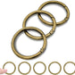 10Pack 1-1/2" Large Round Carabiner Clips, Metal Spring O Rings for Organizer Key Rings, Paracord Keychain Lanyard, Pet Chains, Purse Hardware, Key Snap Hooks DIY Accessory (Bronze)