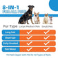 Dog Brush for Shedding,6 PCS in One Pet Slicker Hair Brush Kit Organizer Bag - Dog Cat Grooming Deshedding Undercoat Rake Brush Comb for All Small Large Dogs Cats Blue