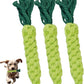 3PCS Green Woven Pet Chew Set, Dog Chew Accessories, Cat Interactive Chews, Safe & Durable Braided Chews for Dogs, Cats & More Pets