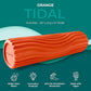 Oceanfoam Tidal Roller - Orange - Muscle Massage Foam Roller for Back Pain & Stretching - Firm and Ergonomic Wide Wave Textured - Yoga, Athletics, & Wellness - Full Size, 20" x 5"