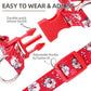 PUPTECK No Pull Dog Harness Soft Adjustable Basic Nylon Step in Puppy Vest Outdoor Walking with ID Tag, Christmas, S