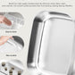 Stainless Steel Sifting Litter Box with Lid, Metal Litter Pan with Scoop for Big Cats Multi Cat, Extra Large Cats Litterbox Odor Control Easy Clean