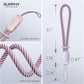 SURPHY 2 Pack Phone Lanyard for Cellphone Case, Phone Wrist Strap for Case, Cellphone Strap with 2-Color Braided, Charm Wrist Lanyard for Women and Men, Pink & Lilac