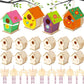 30 Pcs Crafts DIY Bird House Wind Chime Kit Unfinished Wood Birdhouse Kits 12 Wooden Birdhouses & 18 Wind Chimes Build and Paint Birdhouses Bulk Crafts Set