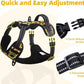 PUPTECK No Pull Dog Harness Medium Sized, Adjustable Reflective Dog Harness with Handle Easy Control, Comfortable Soft Padded Pet Vest Harness for Medium Dogs, Sunflower M