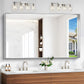 Silver Bathroom Mirror, 36x60 Inch Rectangular Deep Frame Mirror, Large Wall Mounted Bathroom Vanity Mirror Over Sink for Bedroom,Restroom, Living Room, Hangs Vertically or Horizontally