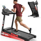 Treadmill with Incline, 300 LBS Capacity, 8 MPH or 10 MPH Speed, Bluetooth, App, Pause Function, Folding Treadmills for Home with 64 Programs, 17'' or 18'' Wide Belt, Heart Rate, BMI Detector