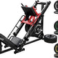RitFit Adjustable Leg Press and Hack Squat Machine with Weight Plate Set, Professional Home Gym Equipment with Linear Bearings, Specialized for Complete Lower Body Workouts and Weight Storage Posts