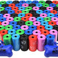 Downtown Pet Supply Rainbow Paw Print Poop Bags (2200 CT & 2 Dispensers) - Leak-Proof, Unscented, Clips to Leashes & Harnesses