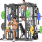Power Cage,1600lbs Multi-Function Power Rack with Adjustable Cable Crossover System and More Training Attachment, Weight Cage for Home Gym