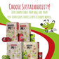 Compostable Dog Poop Bags, Cornstarch Eco-Friendly, HOME COMPOST NF T 51-800, 120 Count, Large Size Bag 9x13 Inches, 8 Unscented Refill Rolls, Leak-proof, Plantbased, GM-Free Corn (Red)
