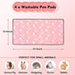 4 Pack Guinea Pig Bedding - Washable Guinea Pig Liners for Midwest Cage, Waterproof Reusable Pee Pads Super Absorbent Mats for Small Animals Pet Rabbit Bunny Hamster Rat (Pink, 48 x 24 Inch)