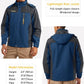MAGCOMSEN Men's Hooded Windproof Water Resistant Rain Jacket Windbreaker 5 Pockets for Hiking,Fishing,Travel