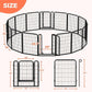 32 Inch Dog Playpen - 16 Panels Metal Pet Exercise Pen for Small-Medium Dogs, Indoor/Outdoor Dog Fence for Yard, Garden, Camping & RV Travel