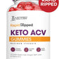 (10 Pack) Rapid Ripped Keto ACV Gummies Advanced Formula 1000MG Rapidripped Keto Gummies Apple Cider Vinegar Formulated with Pomegranate Beet Juice Powder B12 Vegan Non GMO 600 Gummys