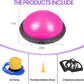 Half Balance Ball Trainer with Resistance Bands, Pink, Exercise Ball for Yoga and Stability Training