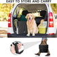DGSL Dog Ramp for Car, 4-Step Folding Dog Stairs, Aluminum, Black, Supports Up to 250 Lbs