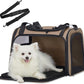 PETSFIT Dog Carrier Cat Carriers for Puppies, Medium Cats up to 25Lbs, Travel Soft Sided Pet Carrier (Large, Khaki)