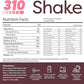 310 Nutrition All-In-One Meal Replacement Shake Powder - Plant-Based Protein Smoothie Blend w/High Fiber, Probiotics & Adaptogens - Low Carb, Vegan, Keto & Paleo Friendly - Strawberry - 14 Srv