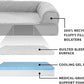 Furhaven Cooling Gel Dog Bed for Large Dogs w/ Removable Bolsters & Washable Cover, For Dogs Up to 125 lbs - Quilted Sofa - Silver Gray, Jumbo Plus/XXL