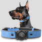 AirTag Dog Collar - Leather Dog Collar with Air Tag Holder | IPX8 Waterproof, Reflective, High - End, Adjustable Soft Padded | Dog GPS Tracker Collars Fit for Medium Large Dogs (Blue, M)