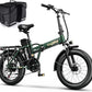 Foldable Electric Bike for Adults, 30+MPH, 48V 20Ah Removable Battery up to 80Miles, 20" Fat Tire Peak 1000W Motor Dirt Ebike Adult Electric Bicycle for City Commute Beach Mountain Adventurous E Bike