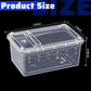 Irenare 8 Pcs Reptile Breeding Breeding Box Plastic Spider Terrarium Tarantula Feeding Box for Bearded Dragon Lizard Spider Gecko Scorpion(Vent Holes,5.9 x 3.9 x 2.5 Inch)