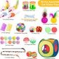 Retro Shaw Cat Toys Bundle 33 Pack, Interactive Kitten Toys for Indoor Cats Kitty with Collapsible Play Tunnel Tube Tent Feather Wand Teaser Bell Fuzzy Ball Springs Mouse Toy