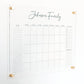 Personalized Clear Acrylic Calendar for Wall, Calendar Whiteboard for Wall, Dry Erase Wall Calendar, Wall Calendar Organizer System for Home (Cursive, Jade, 23"W x18.5"H)