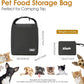 Dog Food Travel Bag,40-Cup Pet Food Storage Containers with 2PCS Collapsible Dog Travel Bowls,Waterproof Kibble Storage Container(Black, Large)