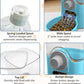 Fhiny Rabbit Food & Water Dispenser, Large Capacity Gravity Guinea Pig Feeder and Waterer Set for Cage Hanging Automatic Bunny Feeder for Bunny Guinea Pig Chinchilla Ferret Cat Puppy