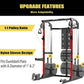 Power Cage, Squat Rack with Cable Crossover and Dual Independent Pulley System, 2000LB Capacity Workout Cage with More Training Attachments, Power Rack for Home Gym