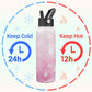 40oz Insulated Water Bottle Stainless Steel Sport Bottles with 3 Lids,Marble Blossom