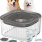 3L Dog Water Bowl No Spill 101oz Large Capacity Spill Proof Slow Drinking Water Feeder No Splash Pet Water Bowl Vehicle Carried Travel Dog Bowl for Sloppy Messy Drinkers Cats(Dark Gray)