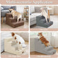 GGIB Dog Stairs for Small Dogs Cats Non-Slip Dog Steps for High Bed Pet Stairs for Sofa Couch Pet Ramp Pet Steps with Removable Washable Cover, 13" H, 3-Step