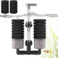 Air Powered Aquarium Sponge Filter with Biochemical Sponge and Ceramic Balls, Quiet Submersible Fish Tank Filter for 8-20Gallon (M-6.7in)