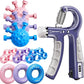 Grip Strength Trainer Kit, Adjustable Forearm Strengthener, Hand Grip Strengthener Balls, Finger Exerciser & Stretcher for Strength Training, Recovery & Flexibility