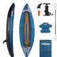 Inflatable Kayak, Portable Ripstop Oxford Cloth Recreational Touring Kayak with Fiberglass Kayak Paddle, Hand Pump and Carrying Bag, 1/2 Person