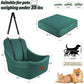Dog Car Seat for Medium Dogs, Pet Travel Bed with Seat Belt Channel, Fully Detachable and Washable, 3 Straps Easy to Install (Green)