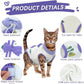 DENTRUN Cat Surgery Recovery Suit Anti Licking Spay Snuggly Vest, Pet Surgical Recovery Shirt After Surgery for Male Female Cat Small Dog Cone E-Collar Alternative