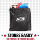 NSG Tomahawk Toss - Foam Axe Throwing Game for Kids - Two Lightweight Axes with Large Easy Stick Target, Wood/Black/red/Blue (JS7000)