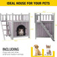 Aivituvin Dog House Feral Cat House Outdoor and Indoor,Pet Houses with Stairs,2 Storys